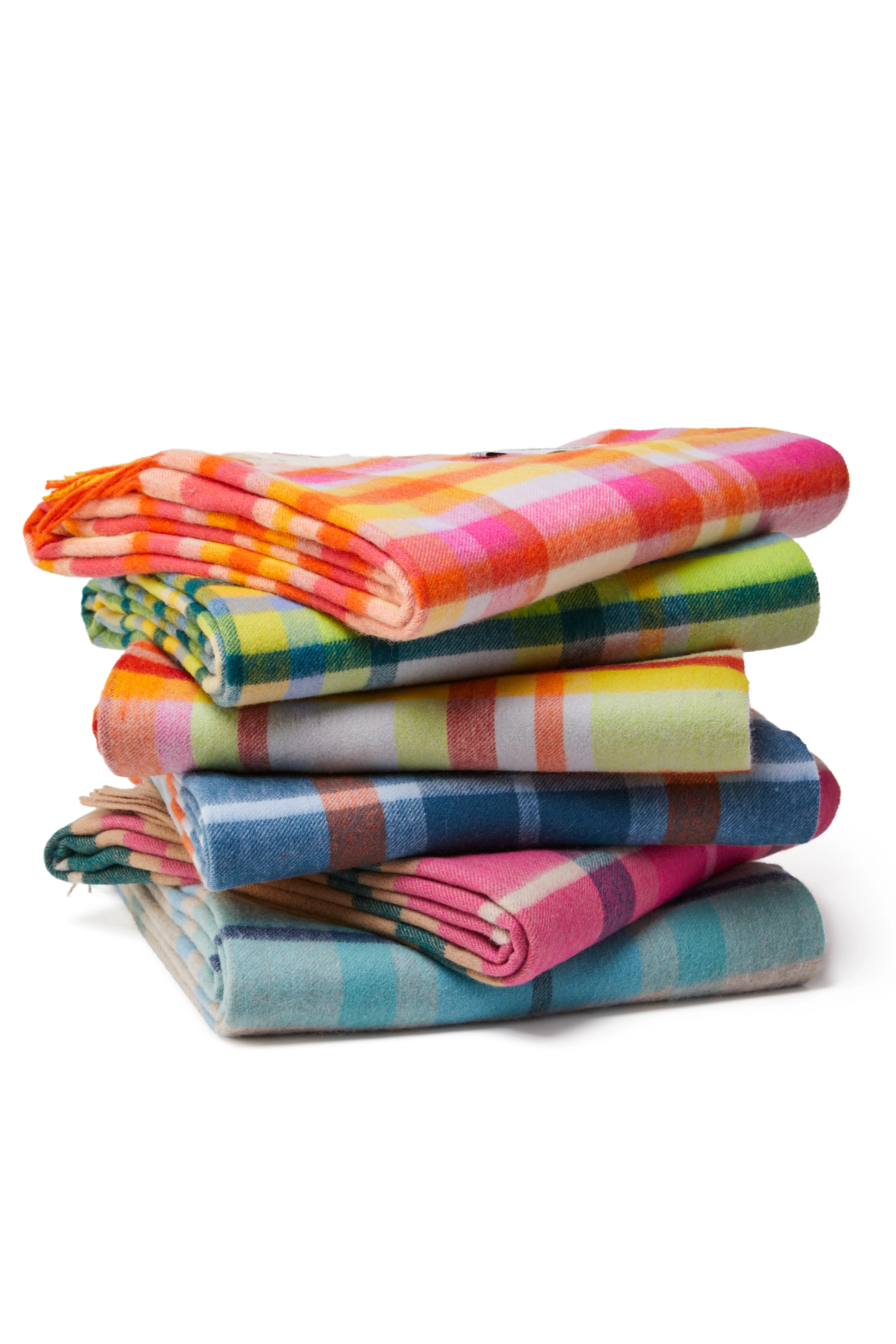 Tweedmill Lambswool Throw, Bright Check, Jolly - Image 3