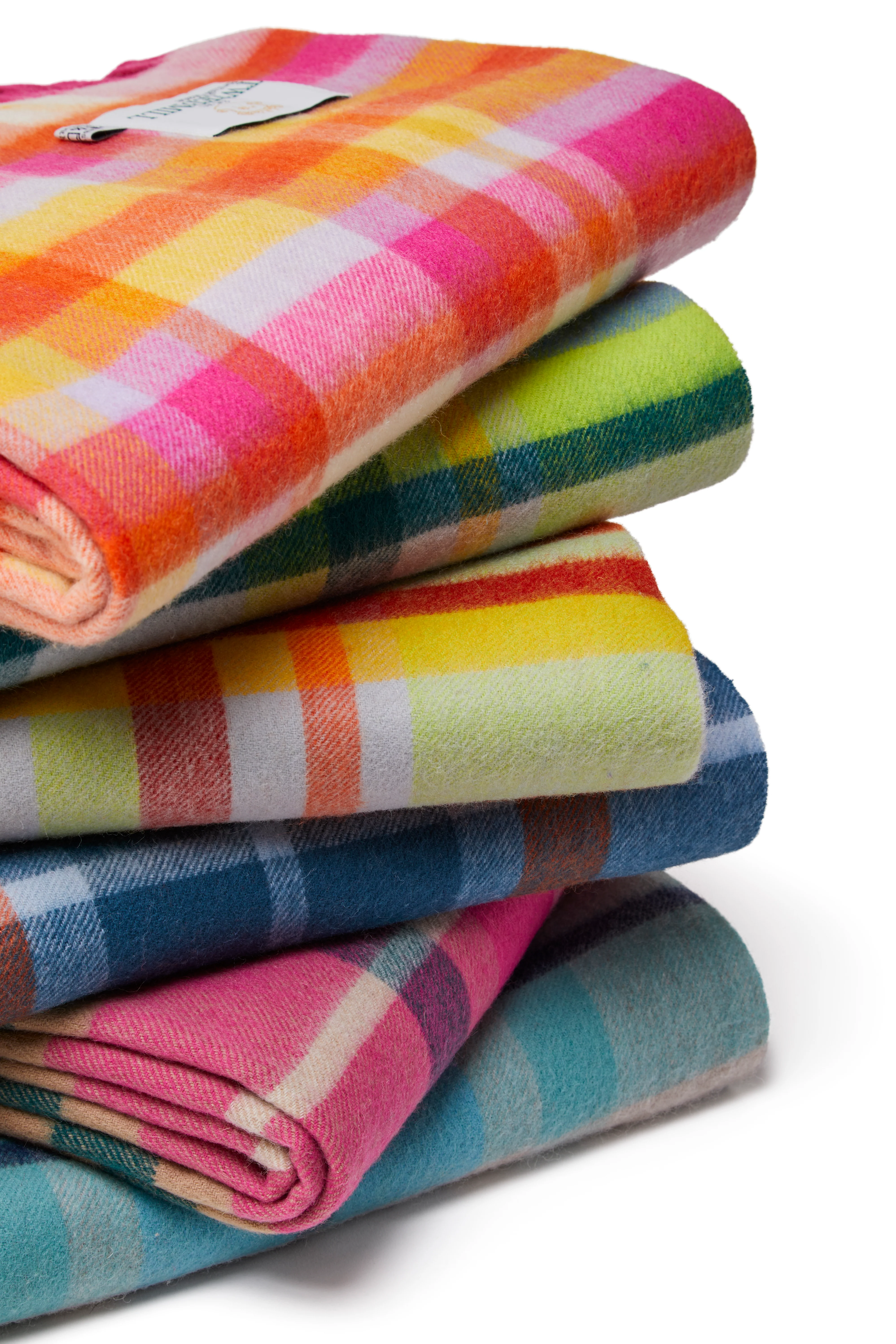 Tweedmill Lambswool Throw, Bright Check, Jolly - Image 4