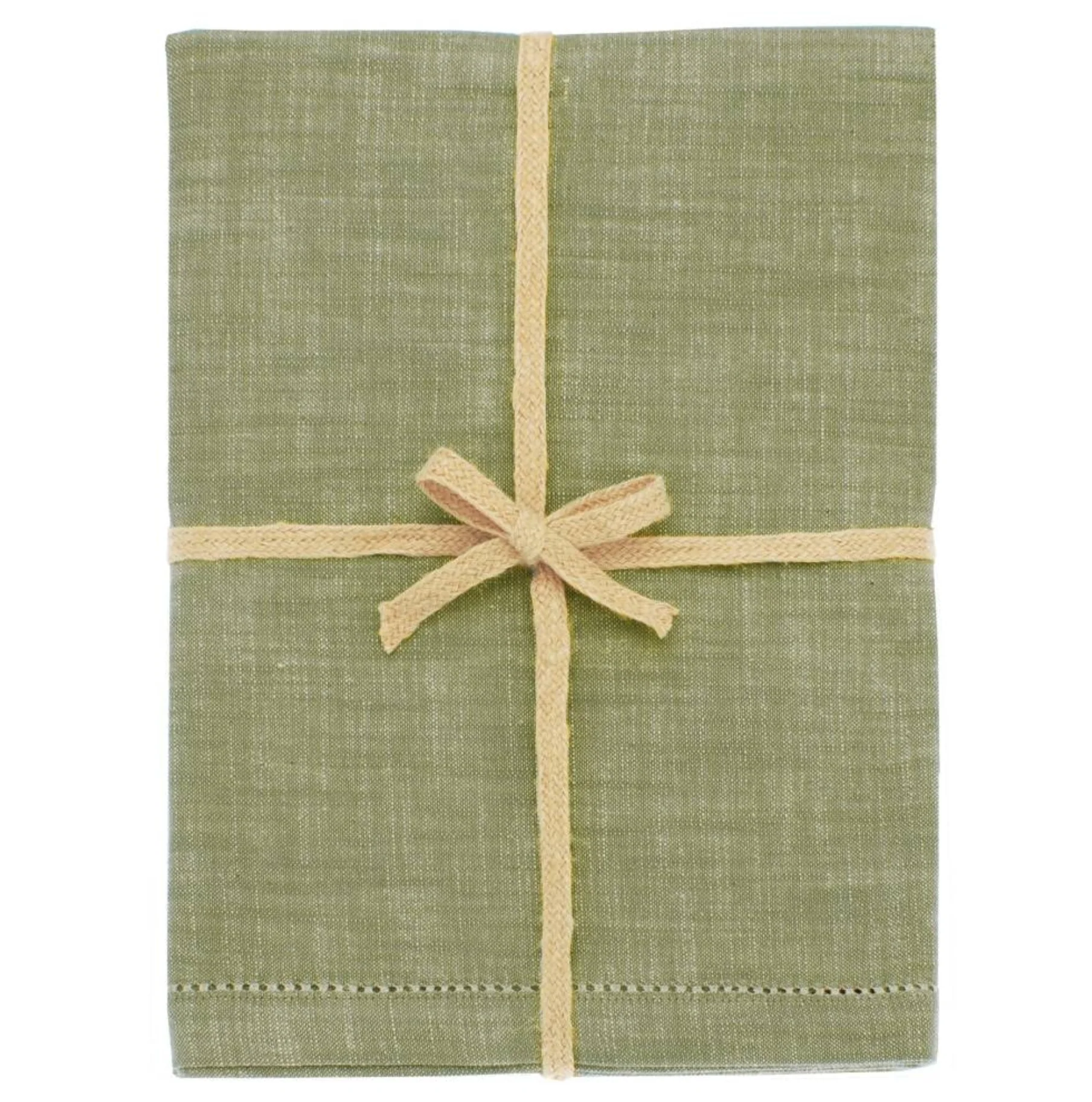 Walton & Co Chambray Cotton Tablecloth, Olive