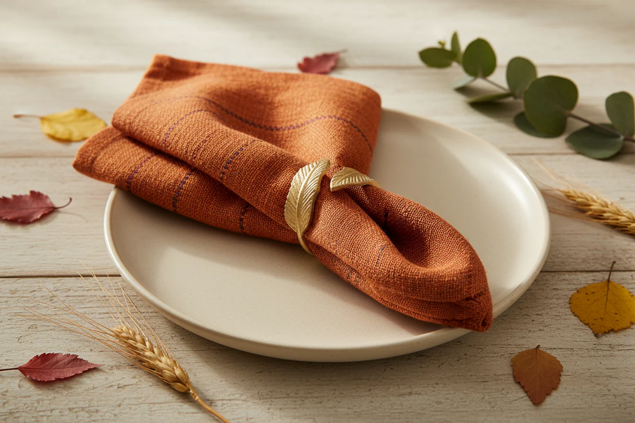 Walton & Co Foliage Gold Napkin Ring - Image 3