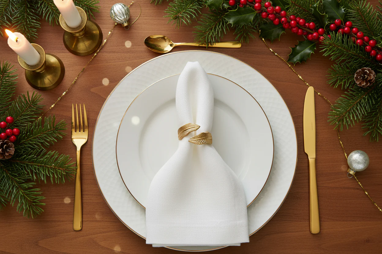 Walton & Co Foliage Gold Napkin Ring - Image 4