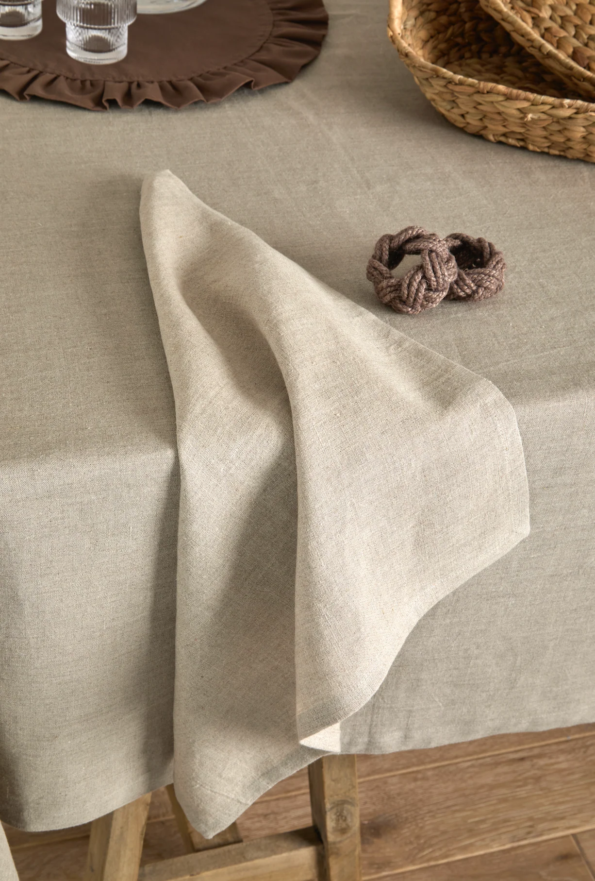 Walton & Co Jute Napkin Ring, Brown - Image 6