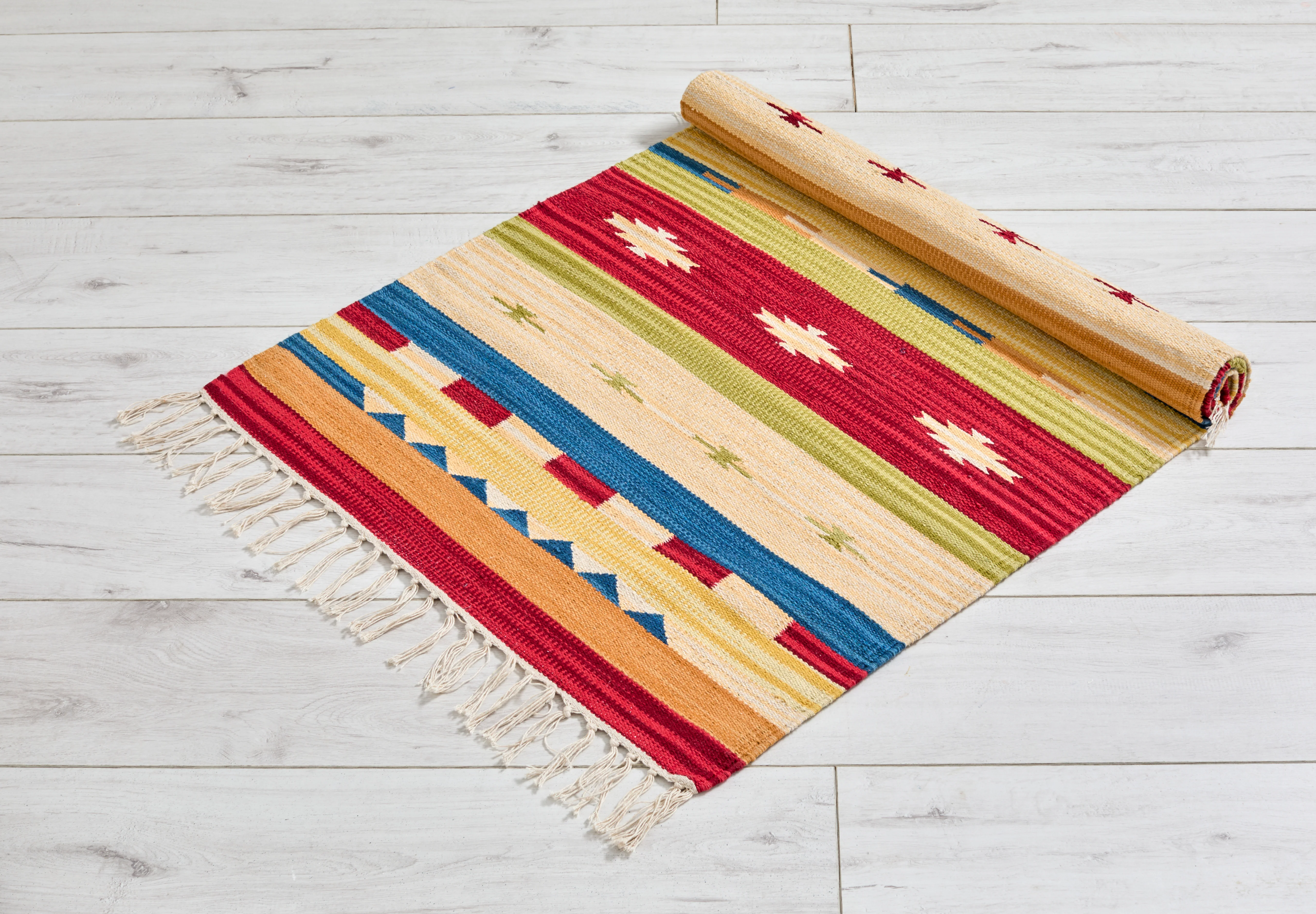 Walton & Co Kilim Wide Stripe Cotton Rug