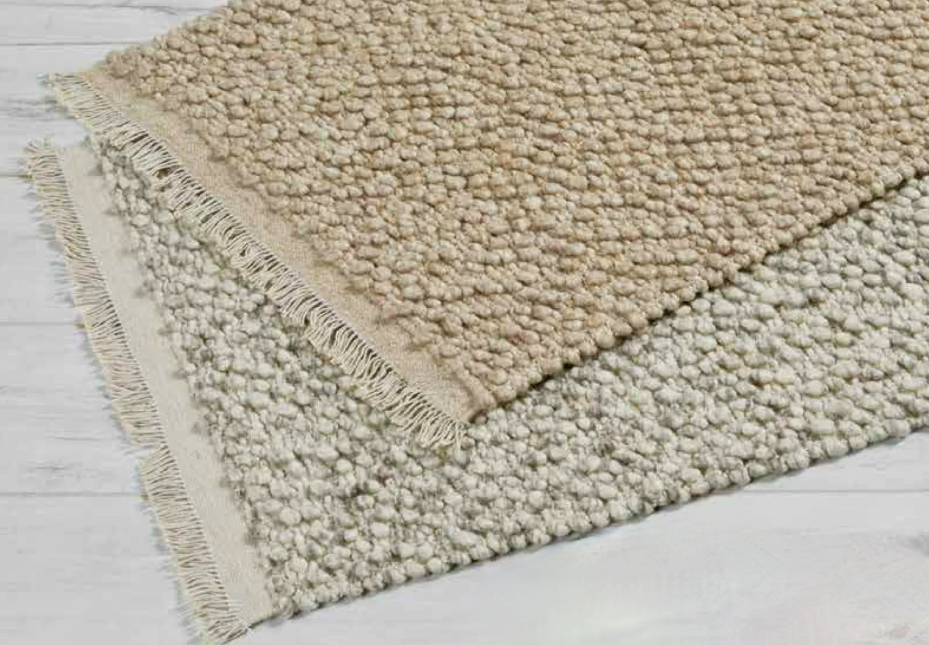 Walton & Co Pebble Wool Rug, Marl Grey - Image 3
