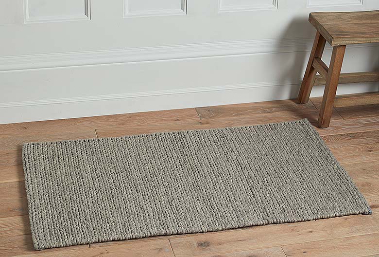 Walton & Co Plait Wool Rug, Taupe - Image 3