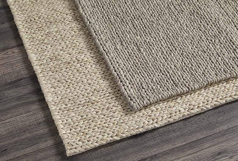 Walton & Co Plait Wool Rug, Taupe - Image 4
