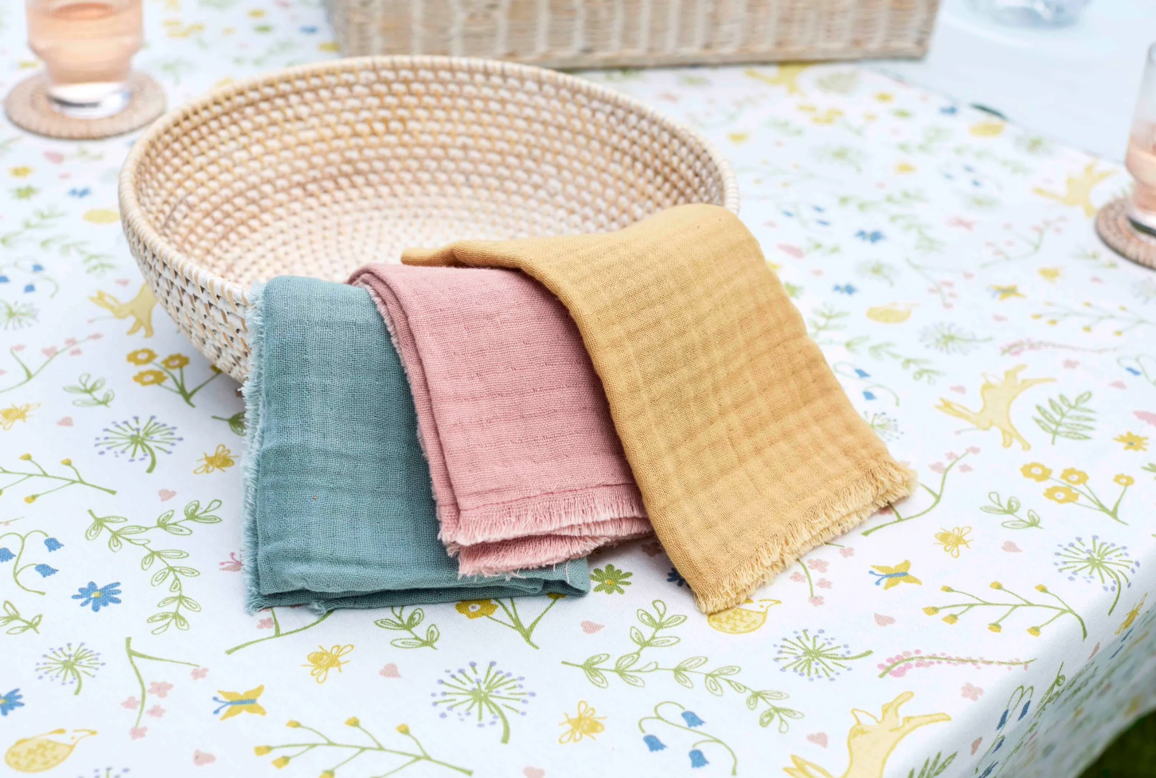 Walton & Co Soft Weave Cotton Napkins, Plaster (Set Of 2) - Image 3