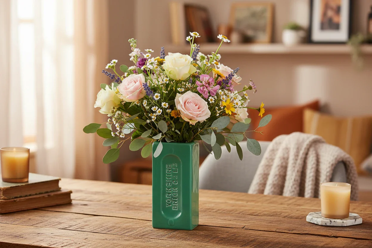 Yorkshire Brick Vase, Green