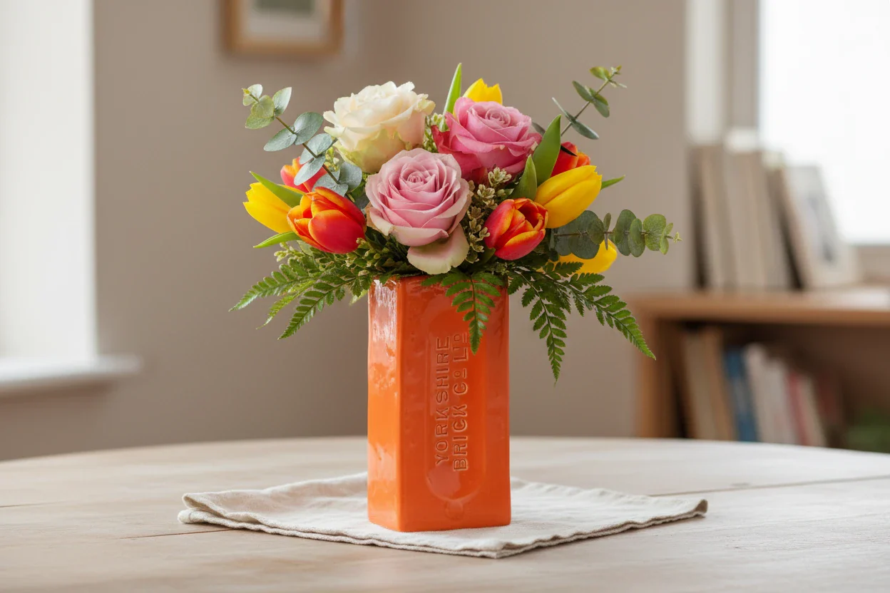 Yorkshire Brick Vase, Orange