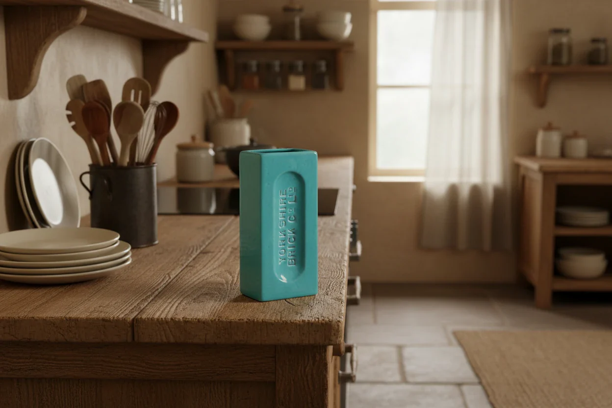 Yorkshire Brick Vase, Turquoise - Image 2