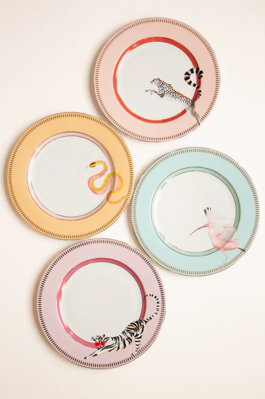 Yvonne Ellen Animal Dinner Plates (Set Of 4)