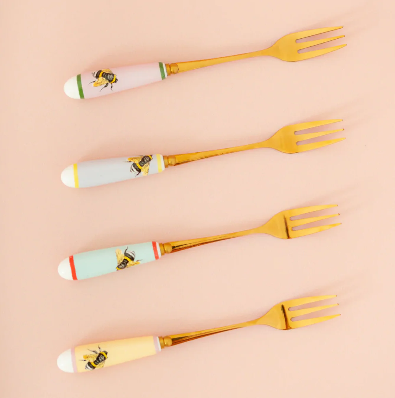Yvonne Ellen Cake Fork Set, Bee - Image 5
