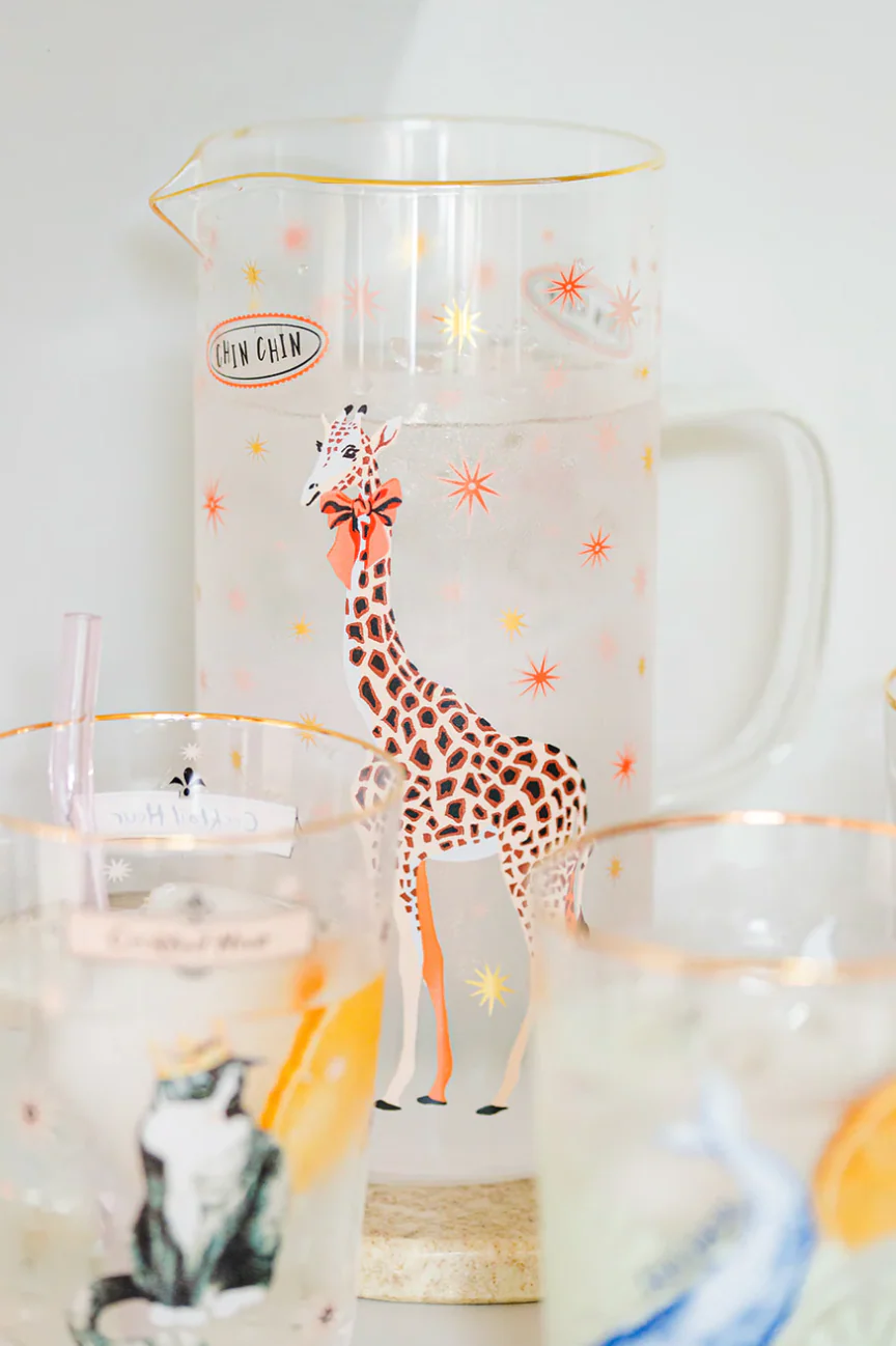 Yvonne Ellen Glass Jug, Giraffe - Image 4
