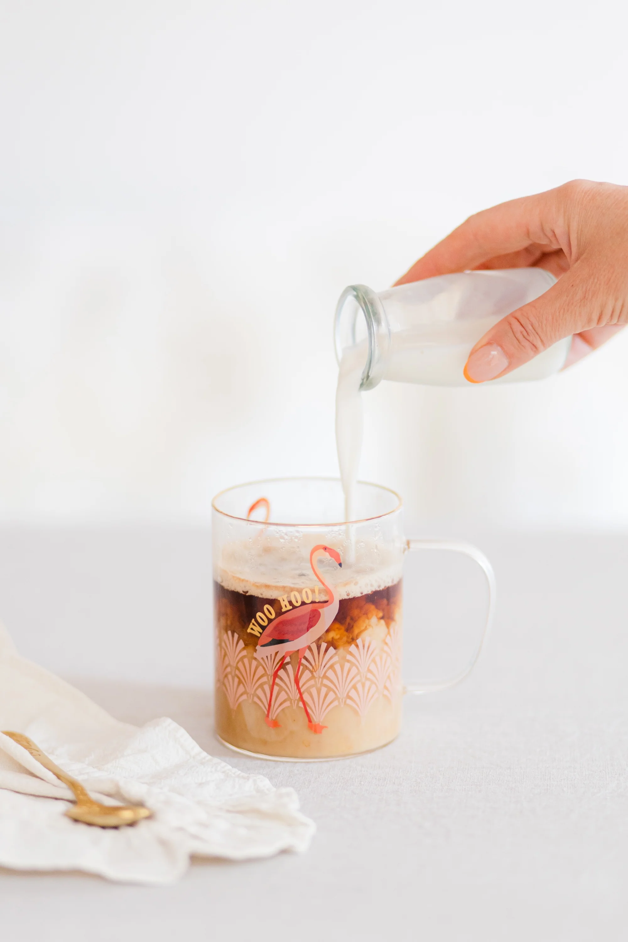 Yvonne Ellen Glass Mug, Flamingo - Image 5