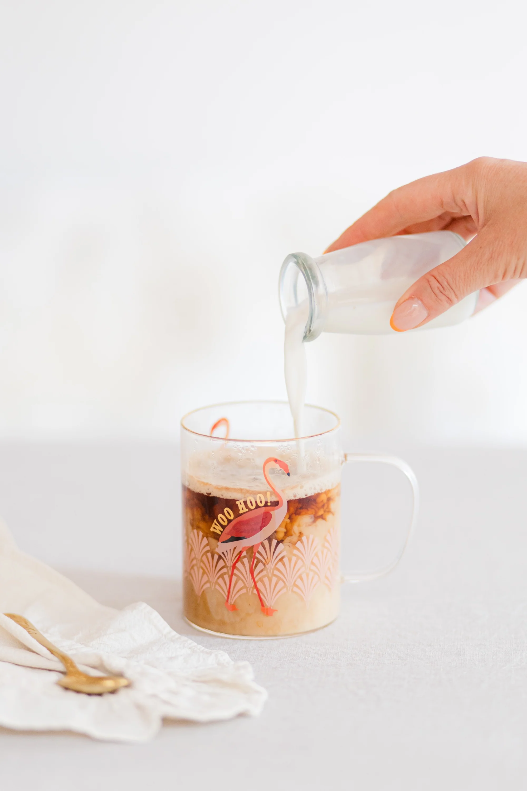 Yvonne Ellen Glass Mug, Flamingo - Image 6