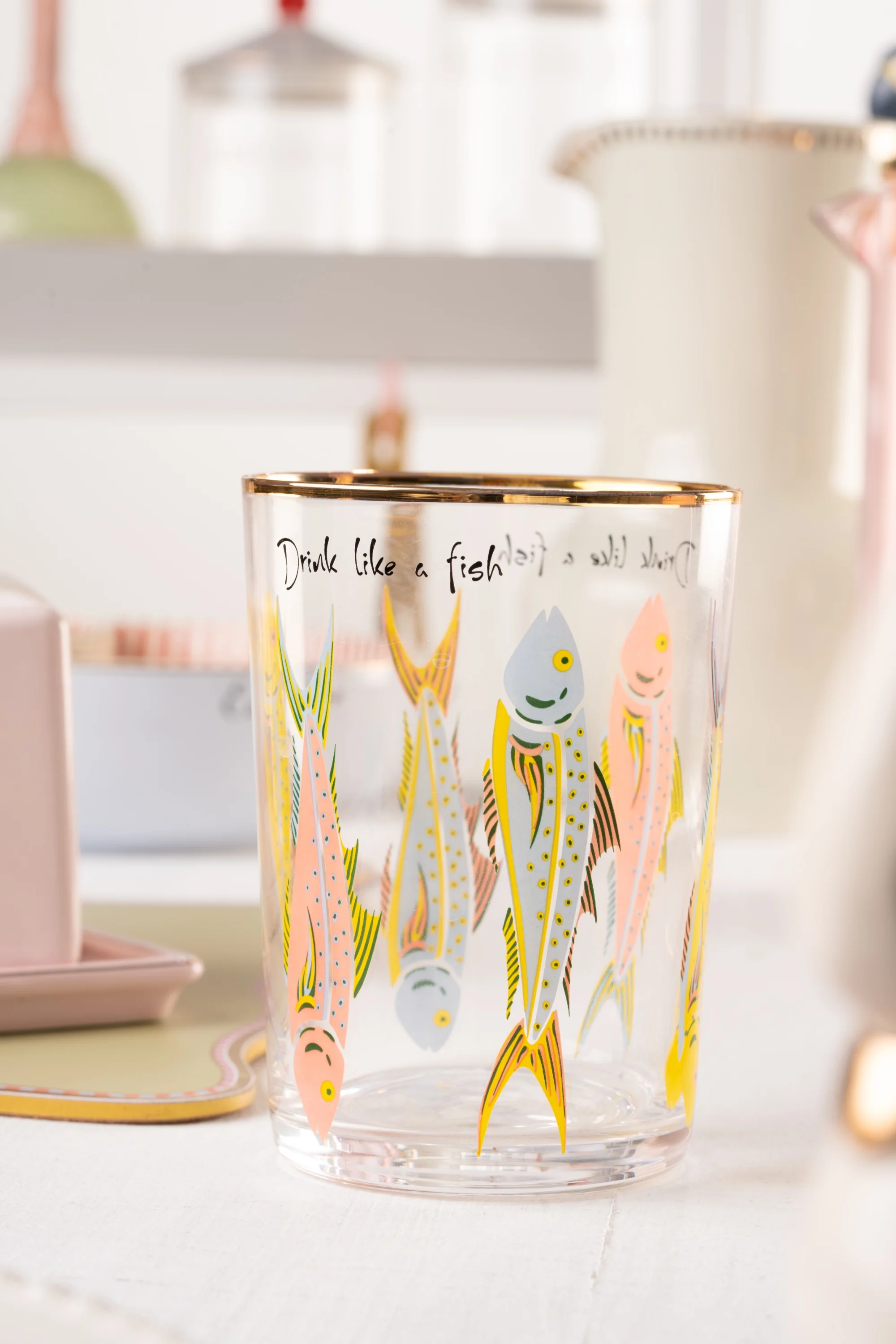 Yvonne Ellen Hi Ball Glass Fishes - Image 2