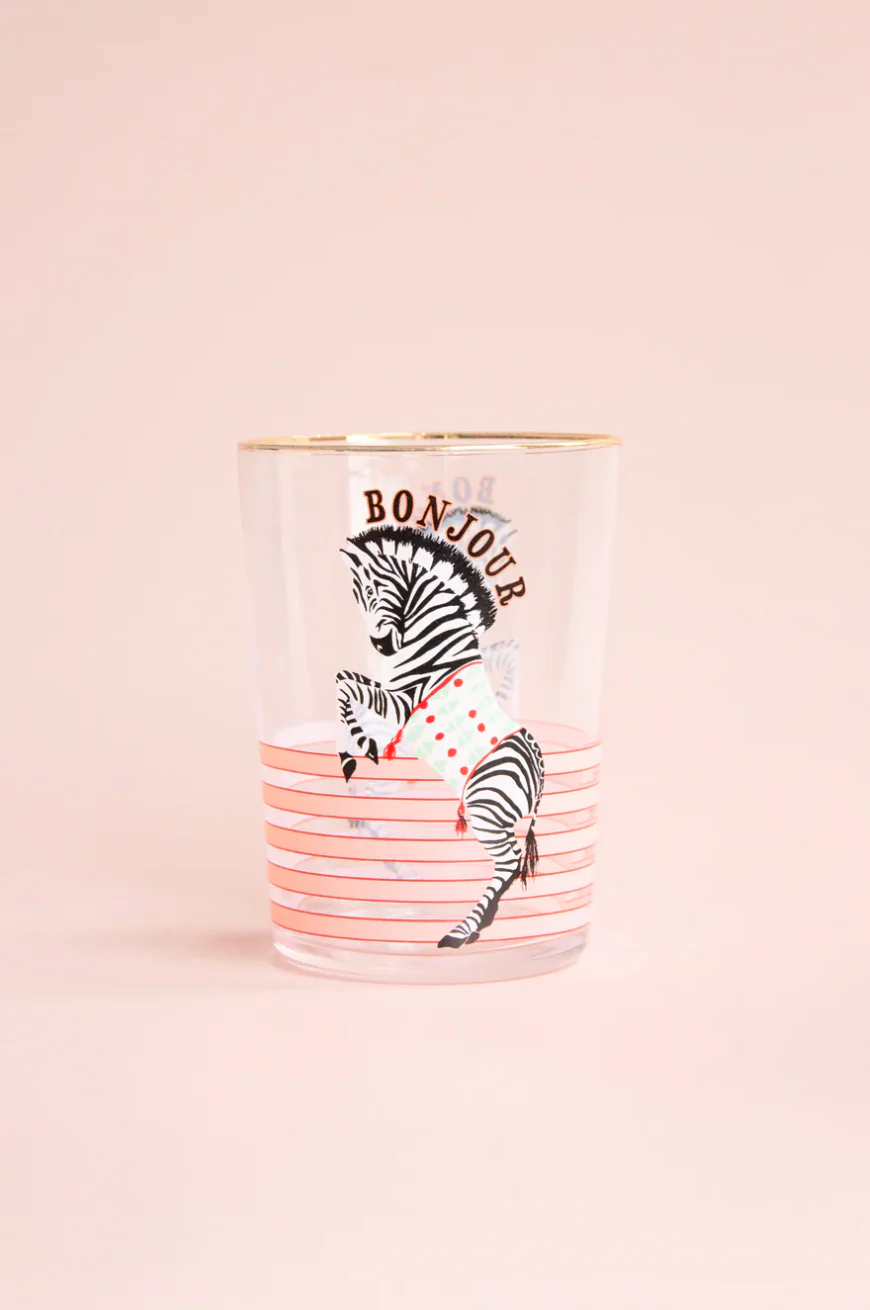 Yvonne Ellen Hi Ball Glass, Zebra