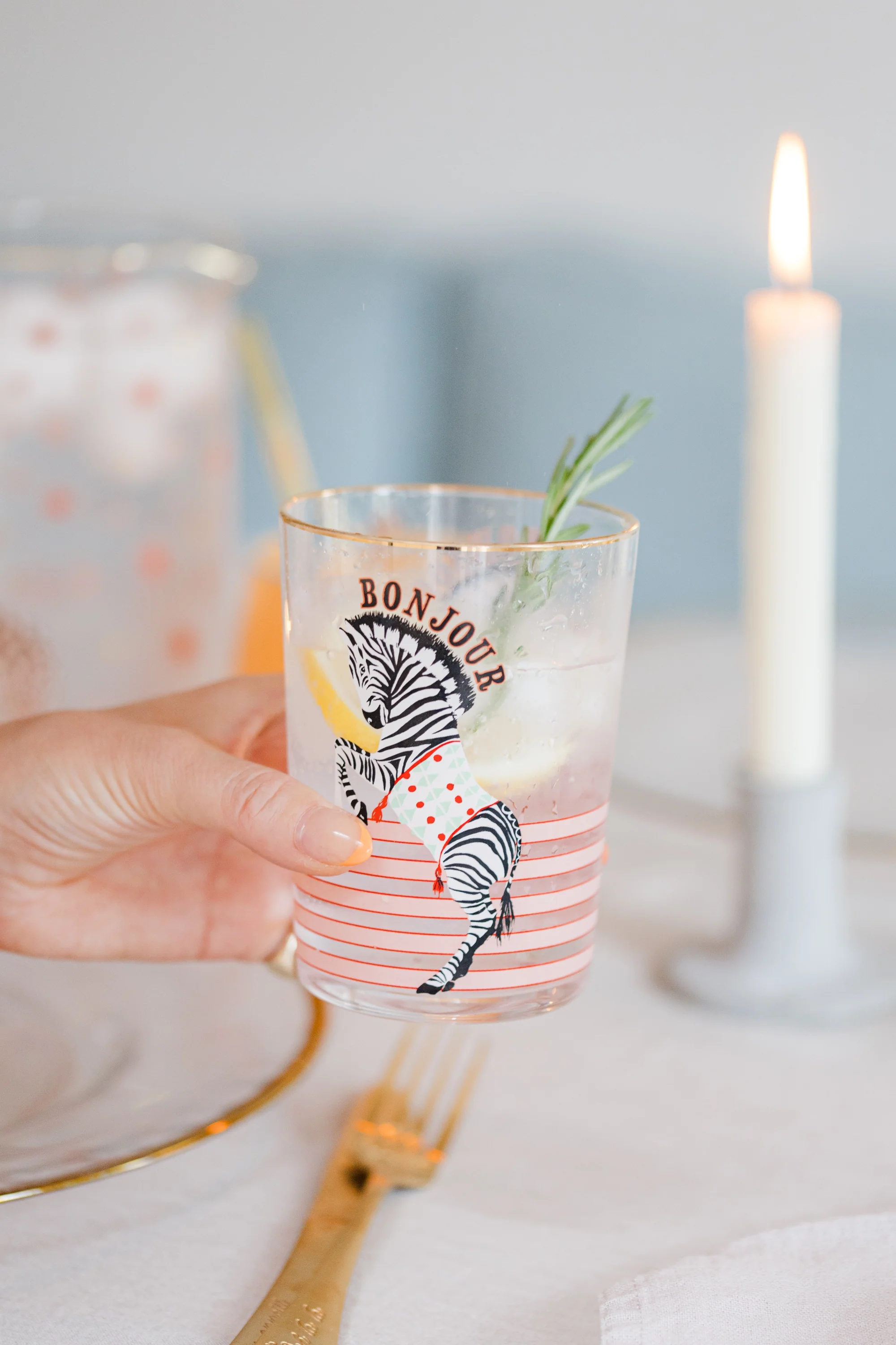 Yvonne Ellen Hi Ball Glass, Zebra - Image 3