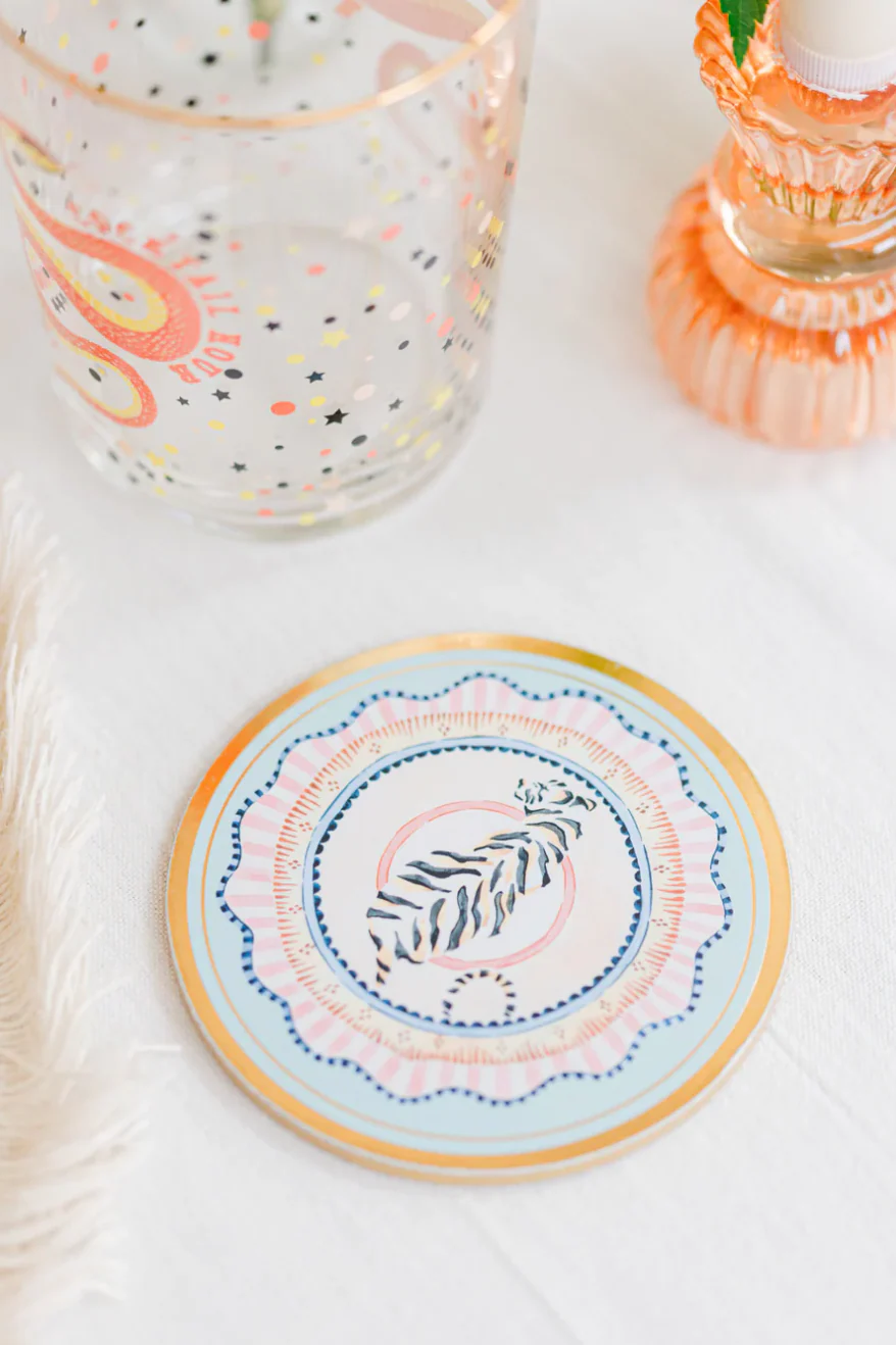 Yvonne Ellen Round Animals Coasters ( Set Of 4 ) - Image 4