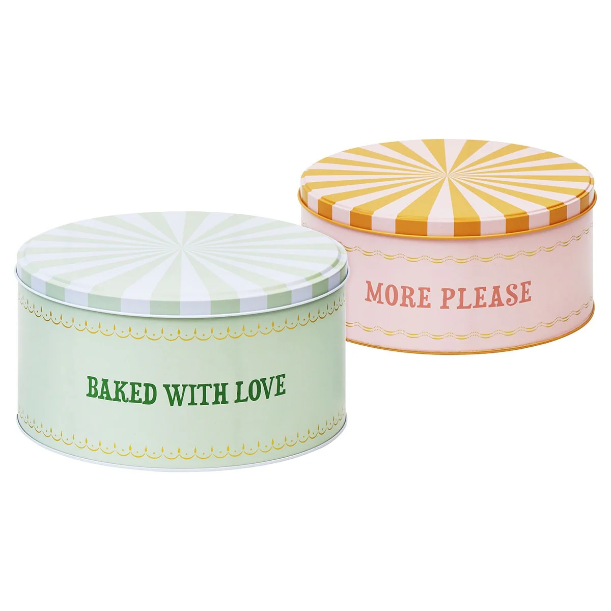 Yvonne Ellen Round Cake Tins, Slogan (Set Of 2 ) - Image 2