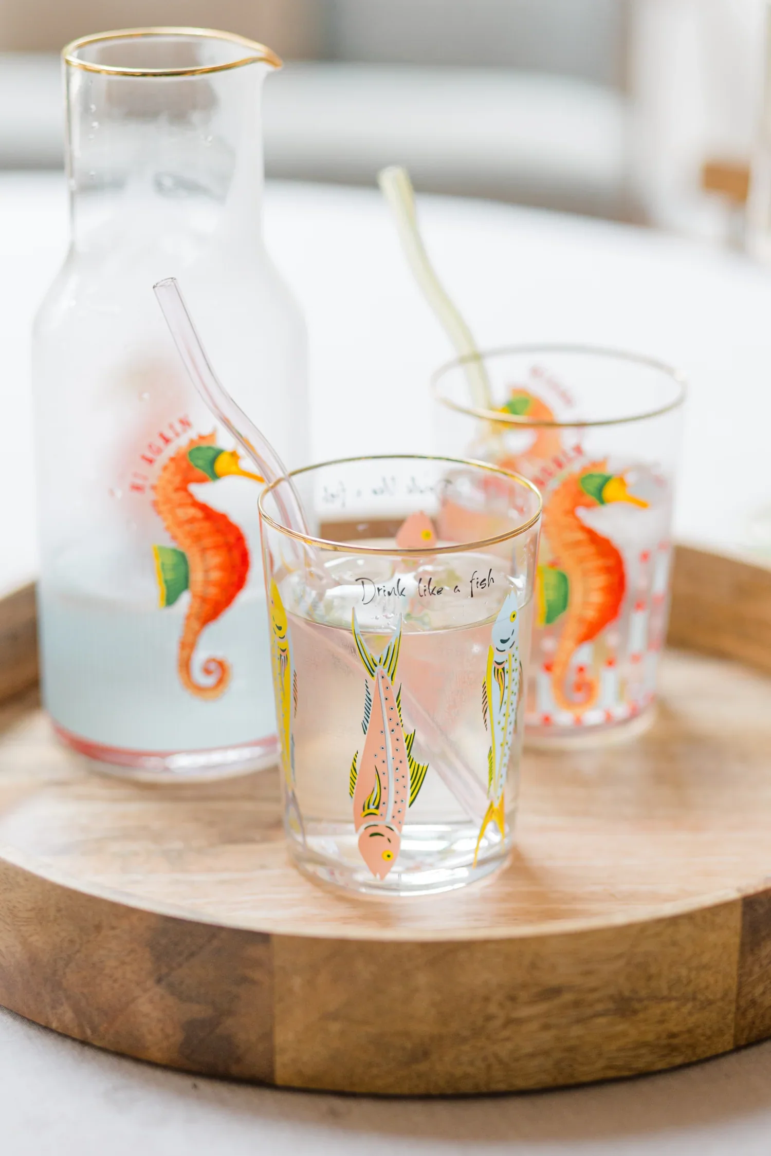 Yvonne Ellen Seahorse Glass Carafe - Image 5