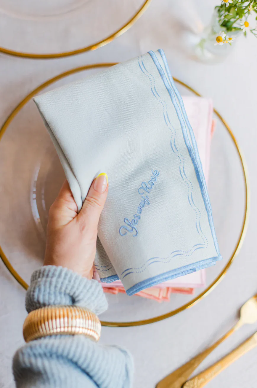 Yvonne Ellen Slogan Embroidered Napkins ( Set Of 4) - Image 5