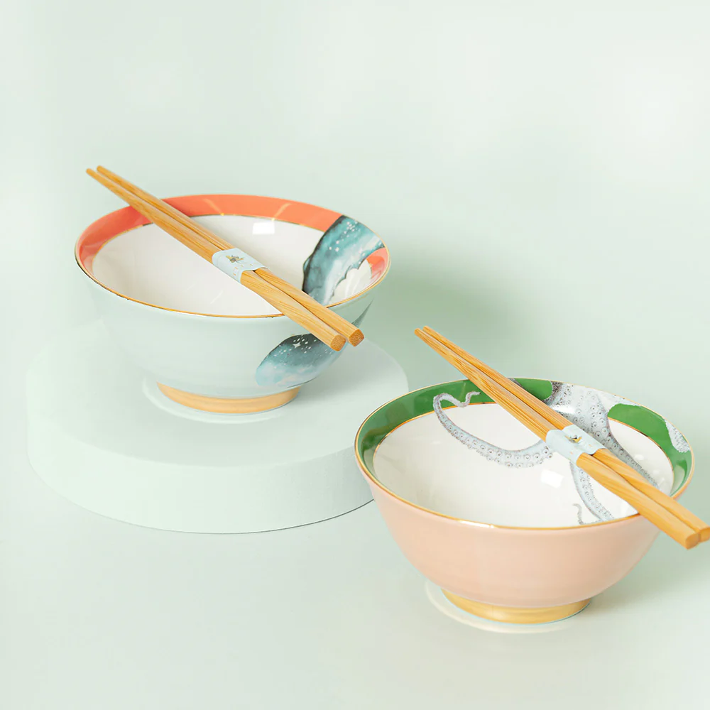 Yvonne Ellen Soup Bowls & Chopsticks (Set Of 2) - Image 3