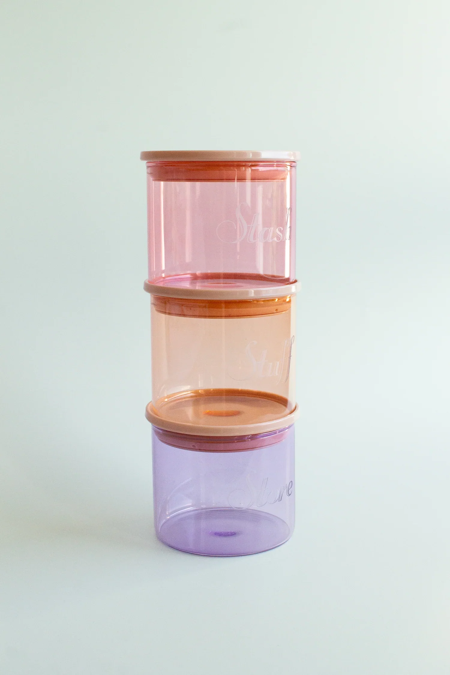 Yvonne Ellen Stacking Glass Storage Jars (Set of 3)