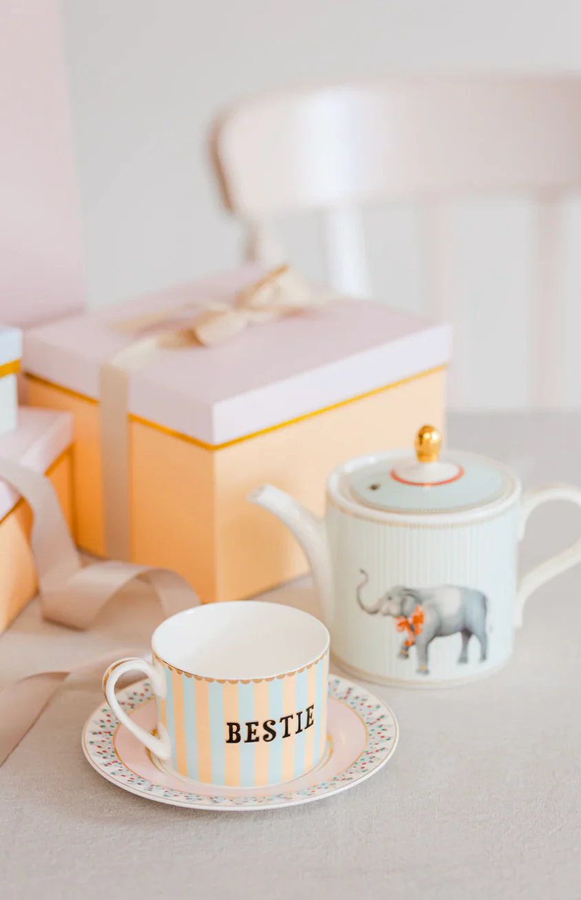 Yvonne Ellen Tea Cup & Saucer, Bestie - Image 4