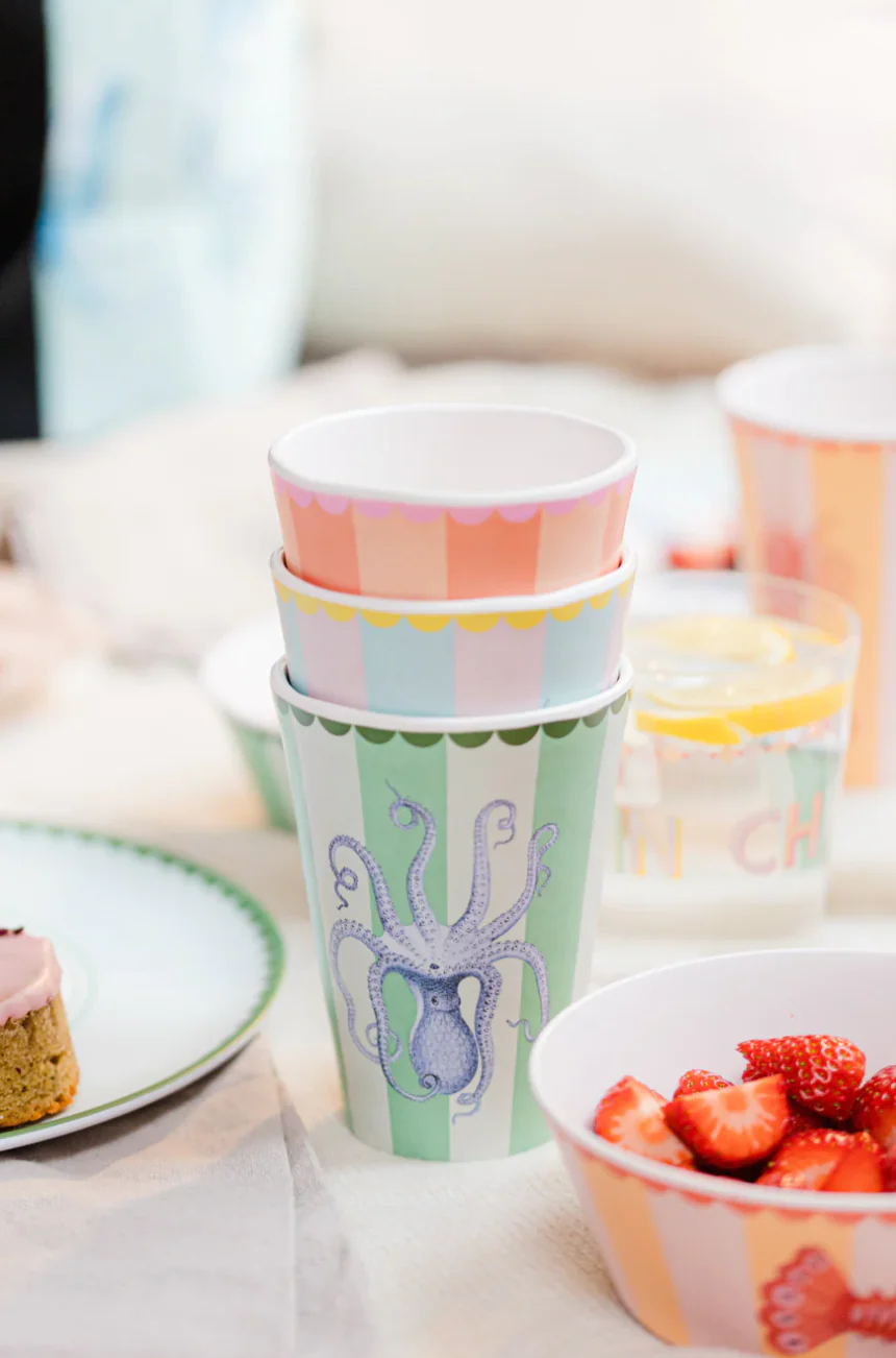 Yvonne Ellen Under The Sea Melamine Picnic Tumblers (Set Of 4) - Image 3