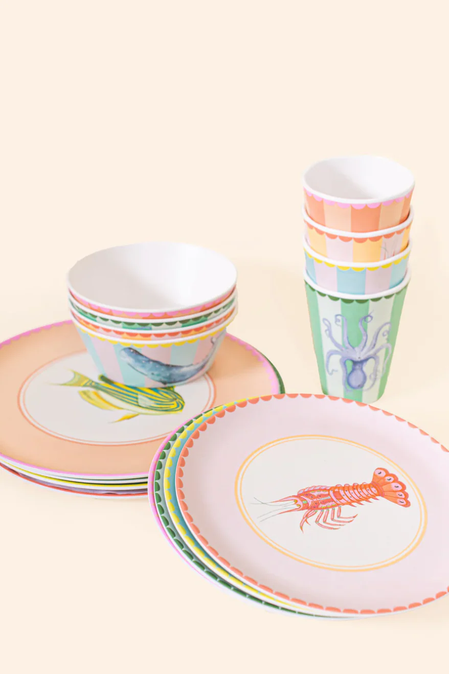 Yvonne Ellen Under The Sea Melamine Picnic Tumblers (Set Of 4) - Image 6